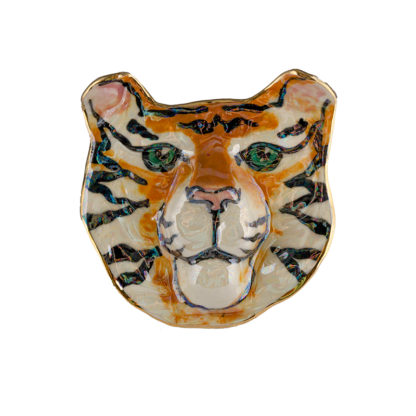 Tiger Face Brooch